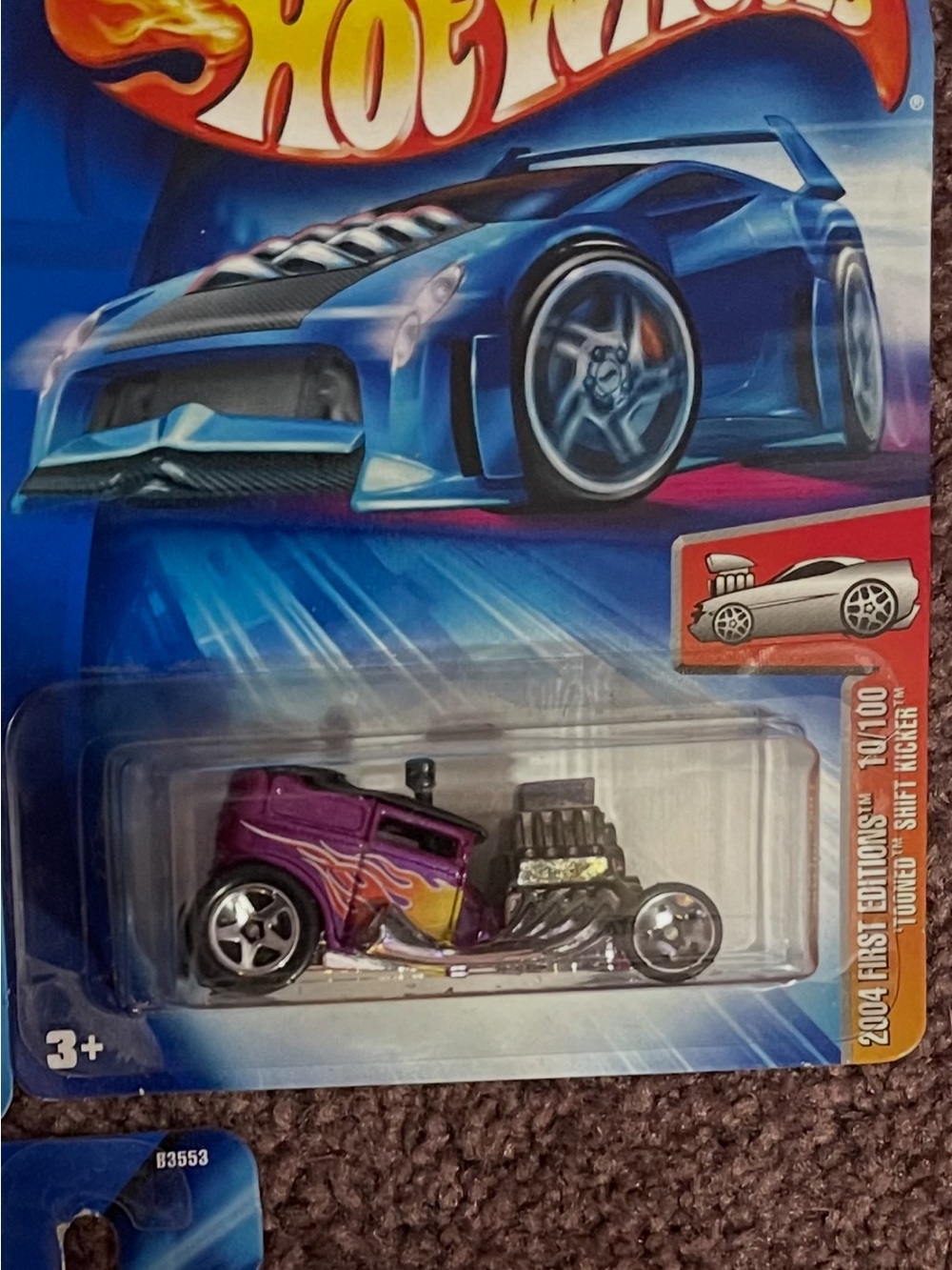Hot Wheels Diecast  Purple & Yellow Flame, #10 Tuned Shift Kicker !   New!!